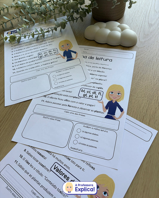 Fichas de leitura | Pack #8
