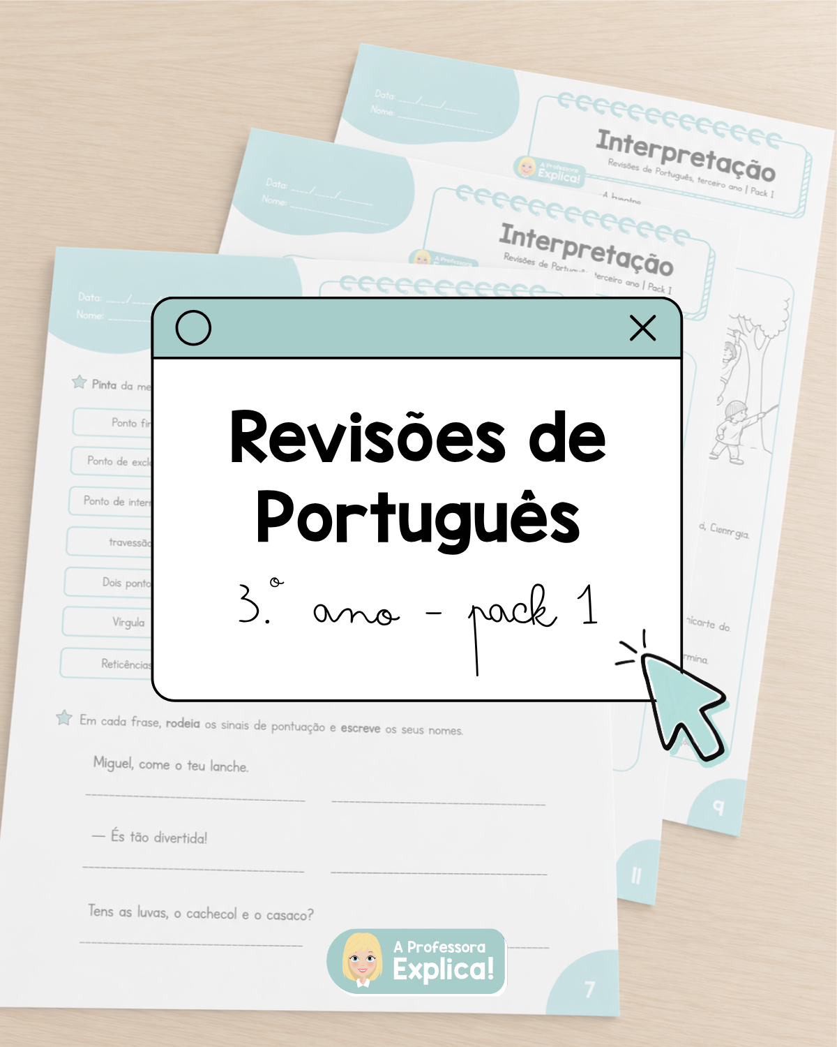 Revisões de Português - 3.º ano | Pack 1