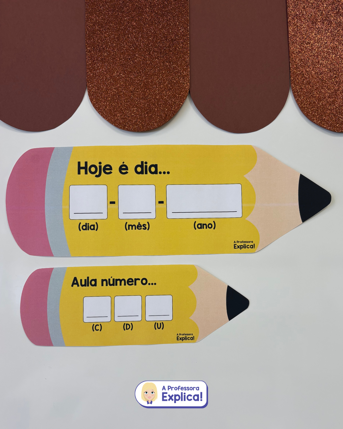 Data e número da aula | Lápis