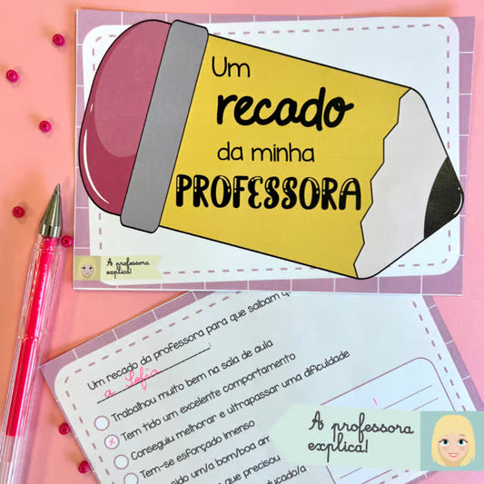 Recado do(a) professor(a)
