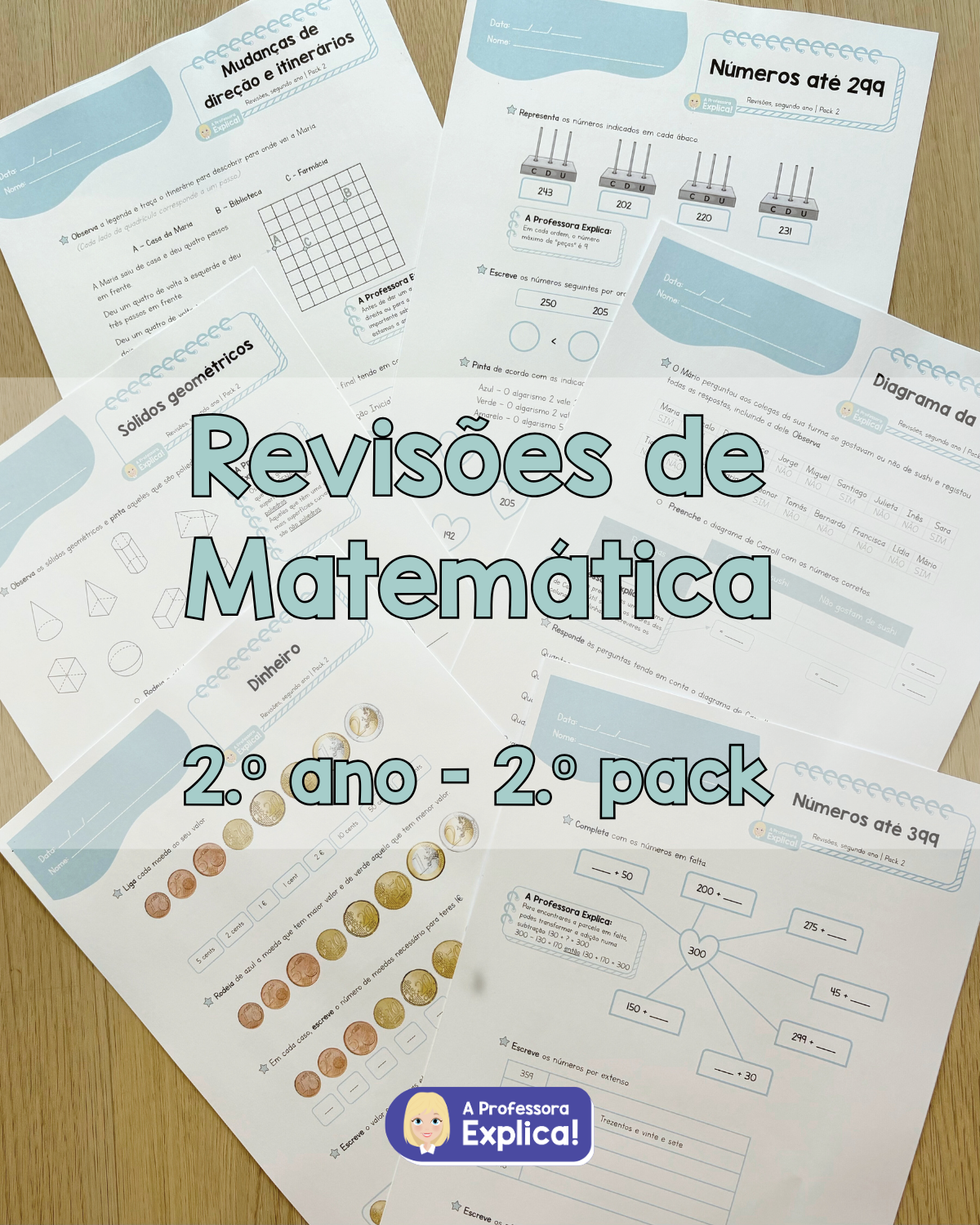 Revisões de Matemática - 2.º ano | Pack 2