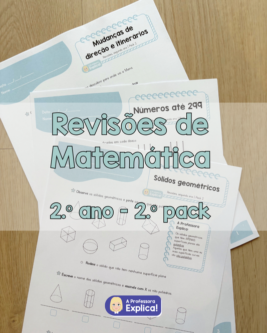 Revisões de Matemática - 2.º ano | Pack 2