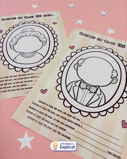 Aula 100 | Convite + Medalha + Molduras