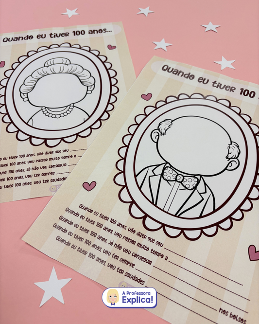 Aula 100 | Convite + Medalha + Molduras