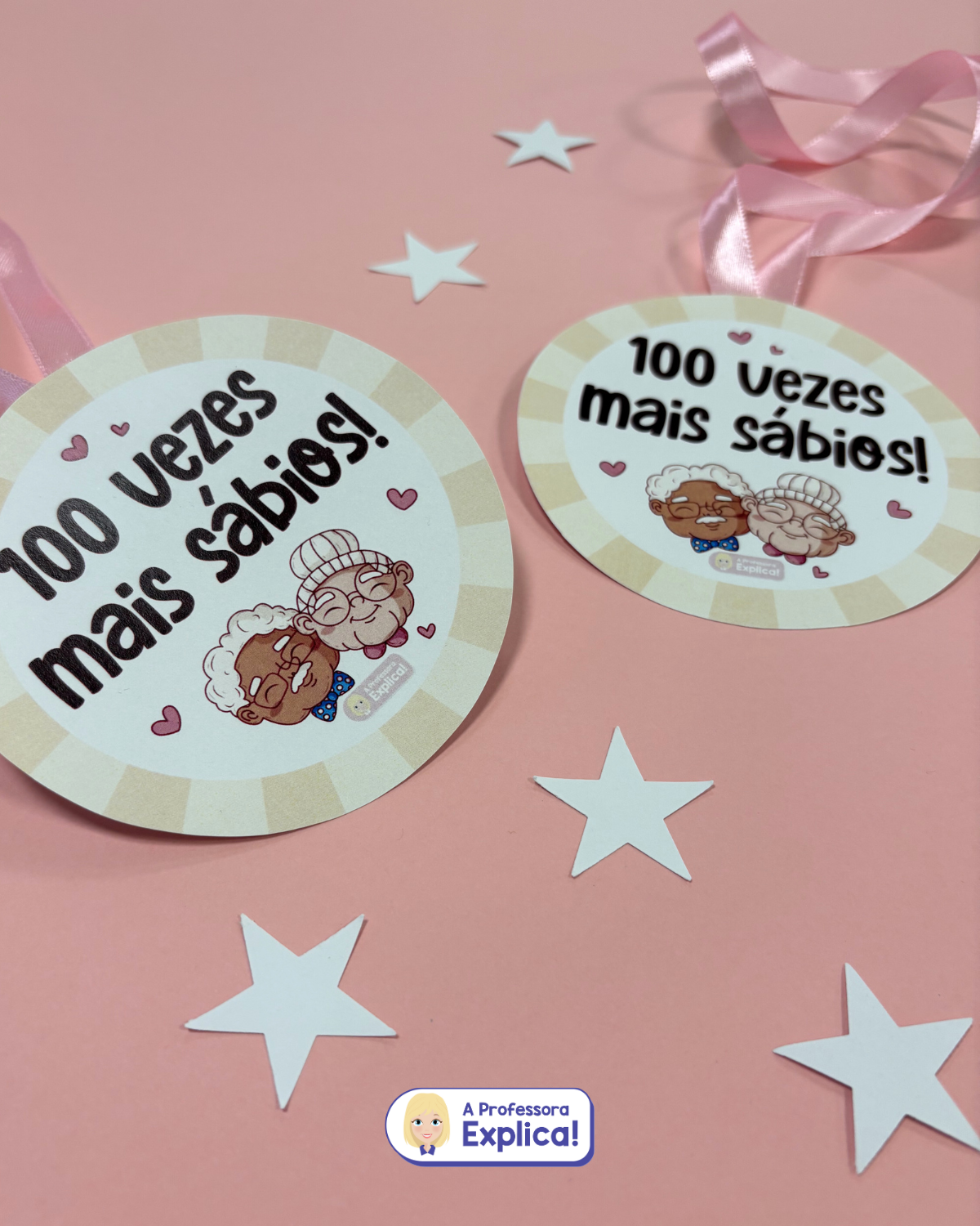 Aula 100 | Convite + Medalha + Molduras