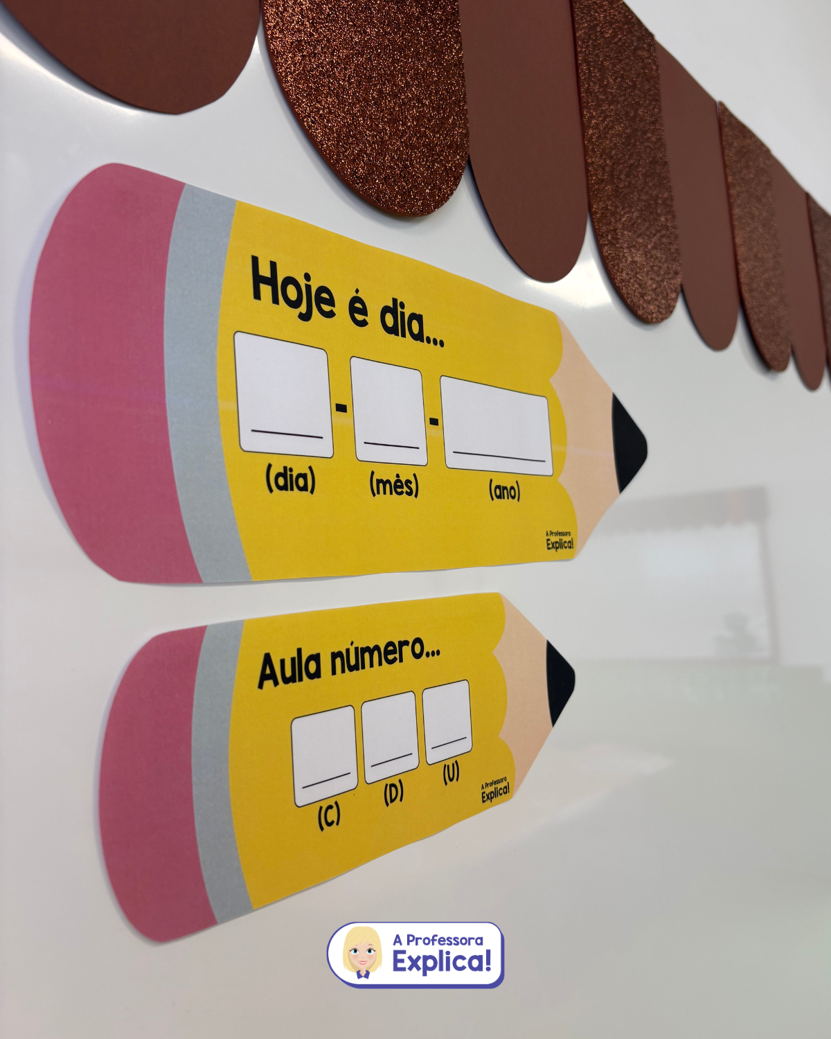 Data e número da aula | Lápis