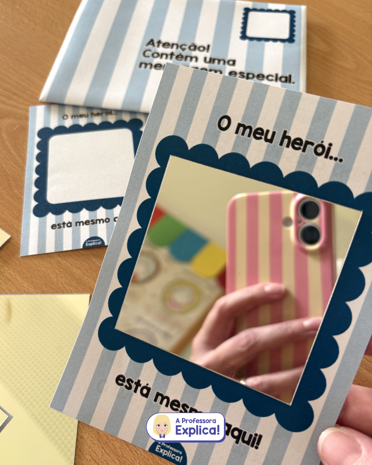 Dia do Pai | Cartão (espelho) + envelope