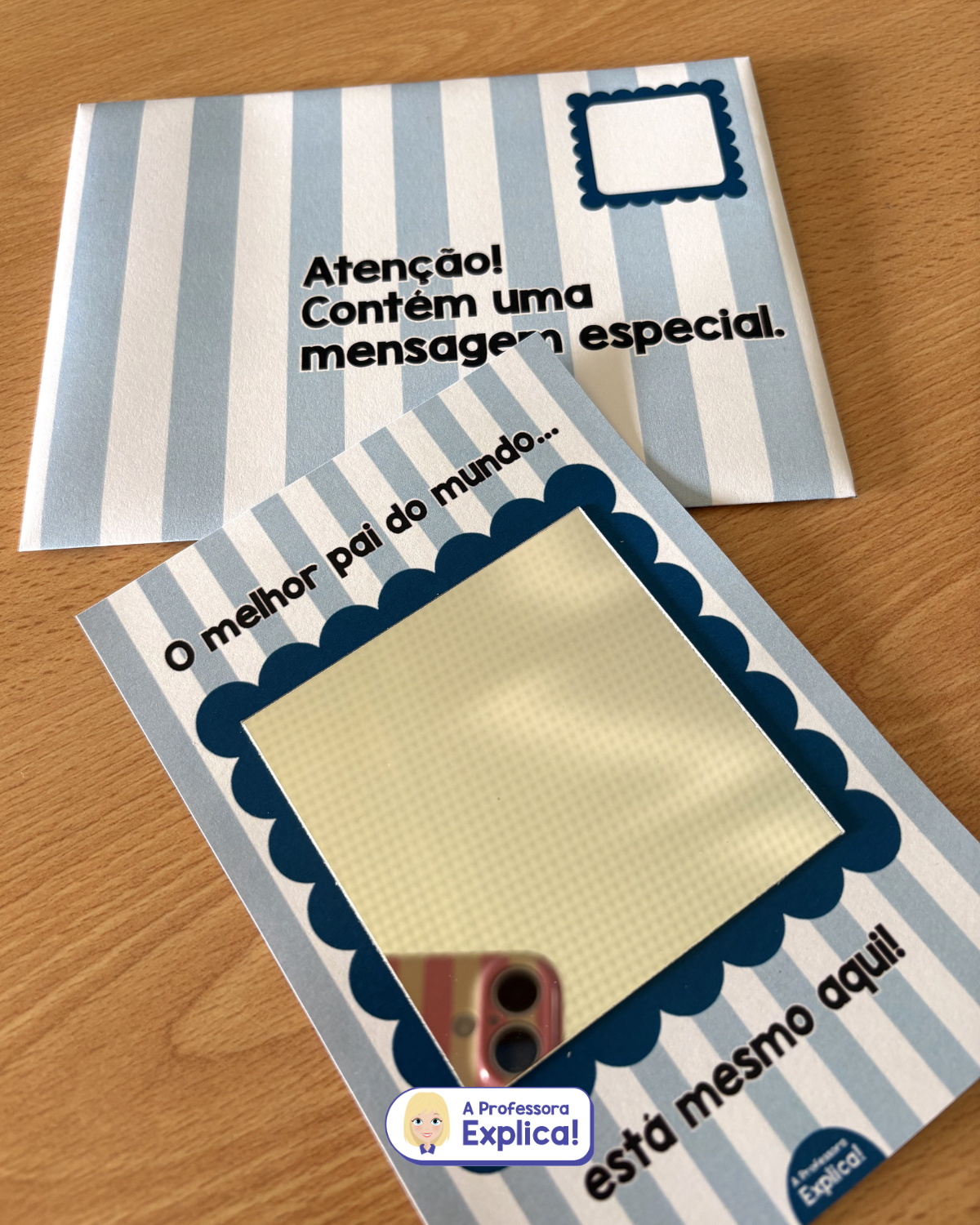 Dia do Pai | Cartão (espelho) + envelope