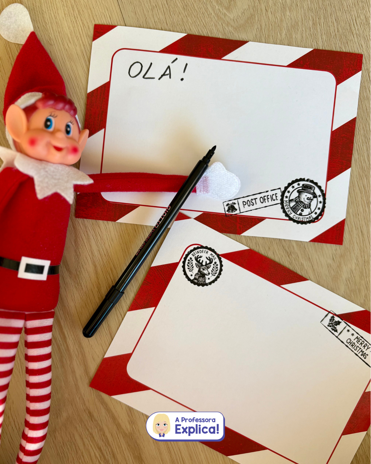 Elfo | Carta, envelope, regras e cartões