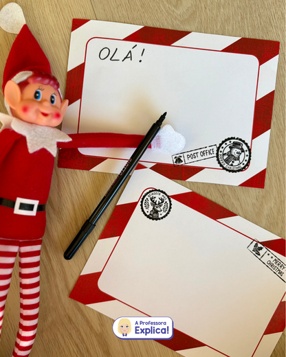 Elfo | Carta, envelope, regras e cartões