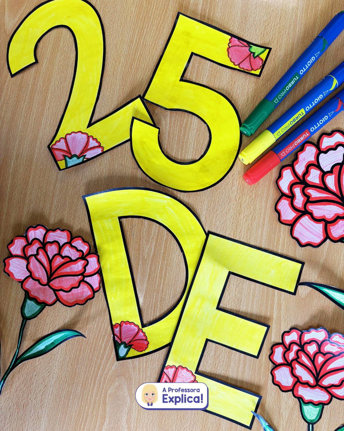 25 de Abril | Cravos + Letras + Números