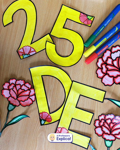 25 de Abril | Cravos + Letras + Números