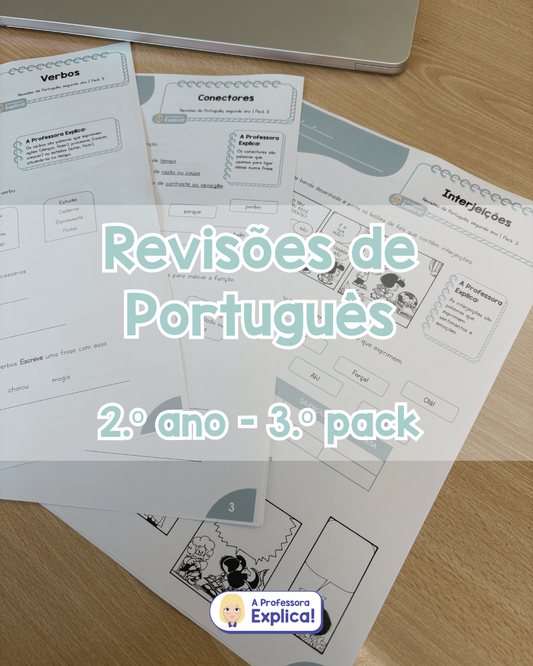 Revisões de Português - 2.º ano | Pack 3