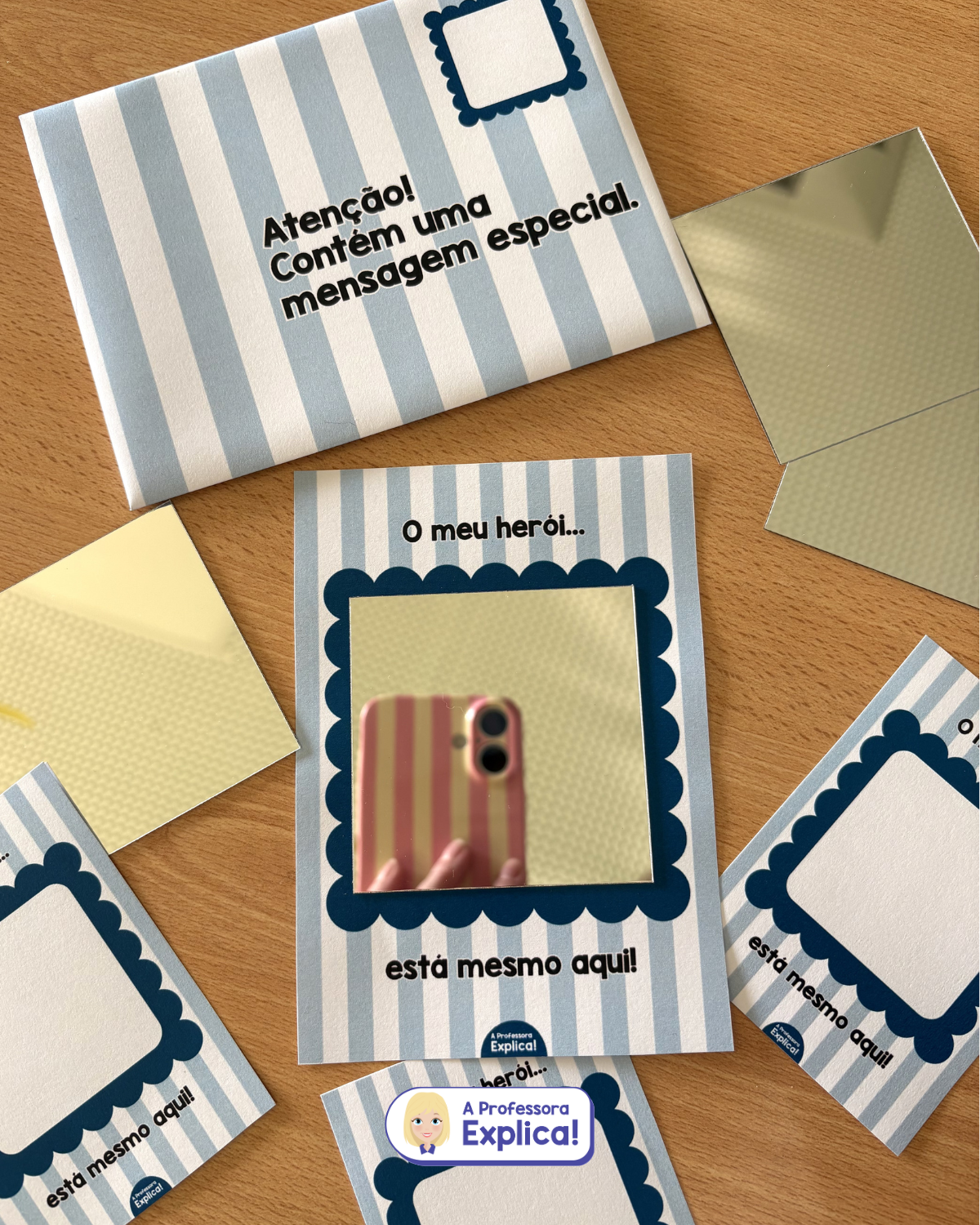 Dia do Pai | Cartão (espelho) + envelope