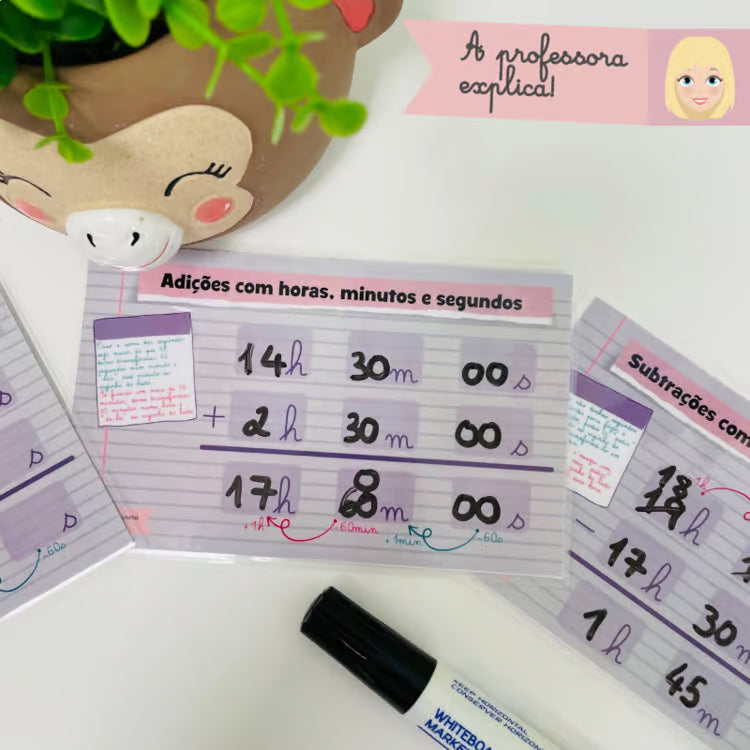 Operações com horas, minutos e segundos