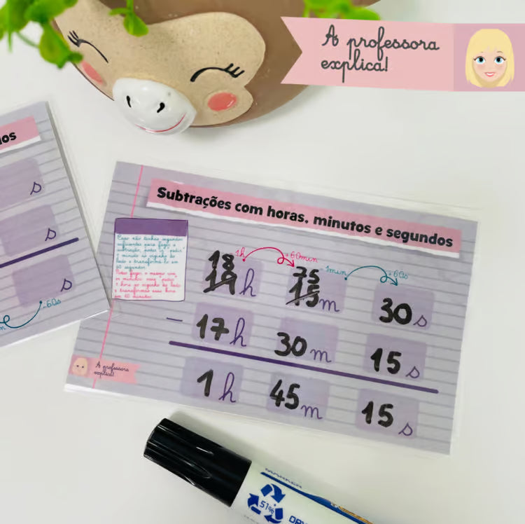 Operações com horas, minutos e segundos